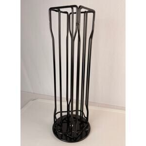 FREESTANDING BLACK METAL COFFEE POD CAPSULE HOLDER STAND ORGANIZER